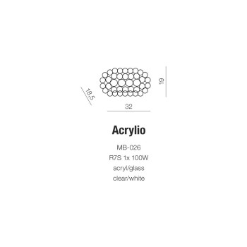 Kinkiet designerski ACRYLIO AZ0052 - Azzardo