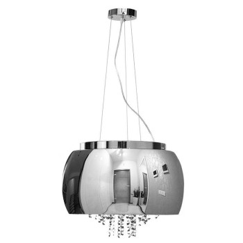 Lampa designerska wisząca szklana COSMOS Stalowy drobne korale 50cm 516 – Decorativi