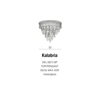 Lampa kryształowa wisząca / Plafon kryształowy KALABRIA chrom AZ2108 – Azzardo