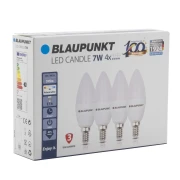 Zestaw 4 żarówek LED E14 6,8W barwa naturalna E14-7W-NW - Blaupunkt