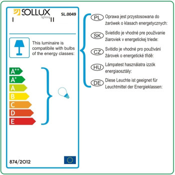 Kinkiet nowoczesny ORBIS 1 szary SL.0049 - Sollux