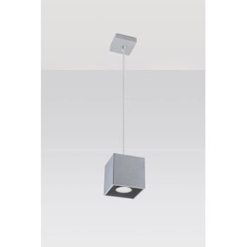Lampa wisząca nowoczesna QUAD 1 szary SL.0061 - Sollux