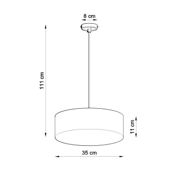 Lampa wisząca nowoczesna ARENA 35 szara SL.0116 - Sollux