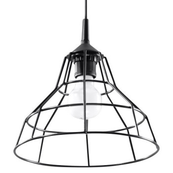 Lampa loft wisząca ANATA czarna SL.0146 - Sollux