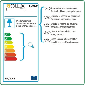 Kinkiet nowoczesny BLOCCO szary SL.0479 - Sollux