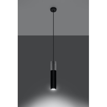 Lampa wisząca nowoczesna BORGIO 1 czarny SL.0650 - Sollux