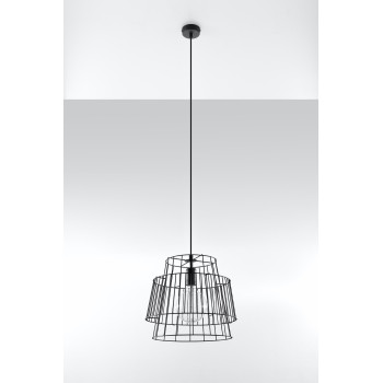 Lampa loft wisząca GATE czarny SL.0663 - Sollux