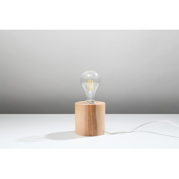 Lampa biurkowa SALGADO naturalne drewno SL.0674 - Sollux