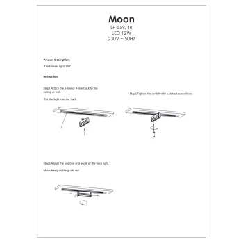 Reflektor Magnetic Moon 10W 4000K 1xLED czarny LP-559-1-MAG-BK - Light Prestige