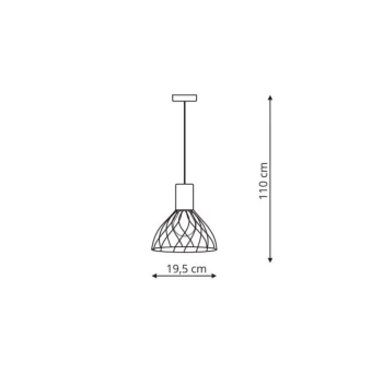 Lampa wisząca Moderno 1xGU10 czarno/brązowa LP-1221/1P S BK - Light Prestige