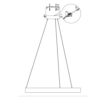 Lampa wisząca Midway mała triangle 1xLED czarna LP-033/1P S BK Triangle - Light Prestige