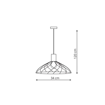 Lampa wisząca Moderno duża 1xGU10 LP-1221/1P B BK - Light Prestige