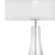 Lampa stołowa AMAZONKA 3031 designerska biała z przezroczysta - Argon
