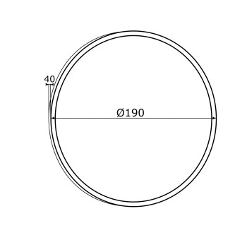 Kinkiet nowoczesny SPEKIO 4263 z lustrem okrągły złoty - Argon