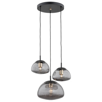 Lampa nad stół designerska wisząca TRINI 1493 potrójna dymiona XL - Argon
