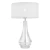 Lampa stołowa AMAZONKA 3031 designerska biała z przezroczysta - Argon