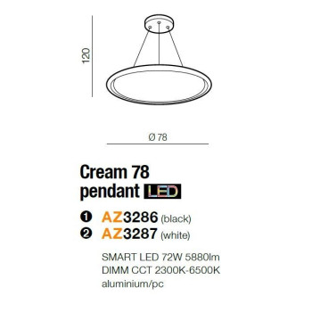 Lampa wisząca RING Cream SMART 78 AZ3286- AZzardo