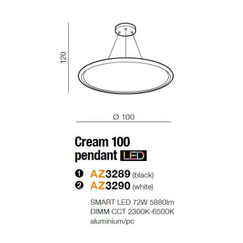 Lampa wisząca RING Cream SMART 100 AZ3290- AZzardo