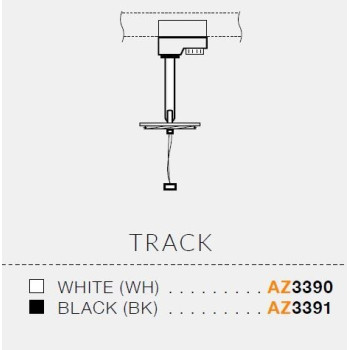 Podstawa szynowe Erebus Track biała AZ3390 - Azzardo