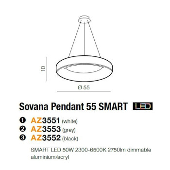 Lampa wisząca RING Sovana 55 SMART AZ3551- AZzardo