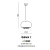 Lampa designerska wisząca Quince 1 biała AZ3080 - Azzardo