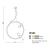 Lampa designerska wisząca Orsola biała AZ3354 - Azzardo
