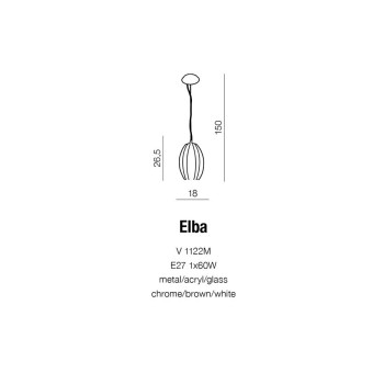 Lampa wisząca nowoczesna ELBA brązowa AZ0158 - Azzardo