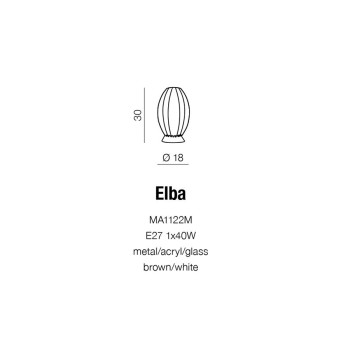 Lampa stołowa ELBA brązowa AZ0193 - Azzardo