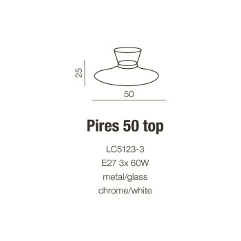Plafon nowoczesny PIRES 50 biały AZ0280 - Azzardo