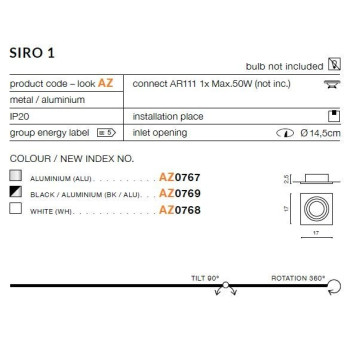 Oprawa do wbudowania SIRO 1 biała AZ0768 - Azzardo
