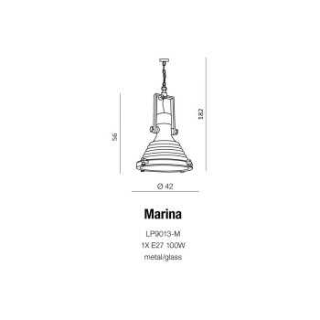 Lampa wisząca MARINA chrom AZ0980 - Azzardo