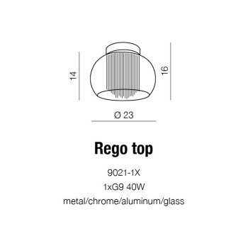 Plafon kryształowy REGO AZ1001 - Azzardo