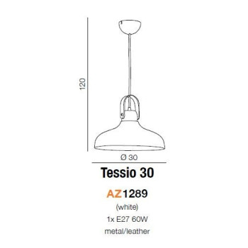 Lampa wisząca nowoczesna TESSIO 30 biała AZ1289 - Azzardo