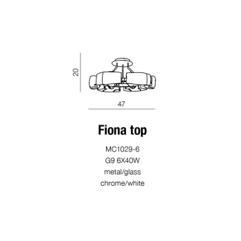 Plafon nowoczesny FIONA 6 biały AZ1554 - Azzardo