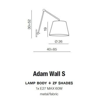 Stelaż ADAM WALL S srebrny AZ1843 - Azzardo