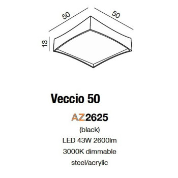 Plafon nowoczesny VECCIO 50 biały AZ2625 - Azzardo