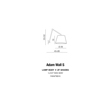 Stelaż ADAM WALL S srebrny AZ1843 - Azzardo