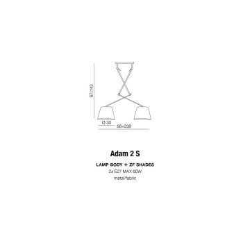 Lampa wisząca ADAM 2 S BLACK AZ1842 - AZzardo