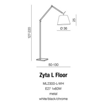 Lampa podłogowa ZYTA FLOOR AZ1849 – Azzardo
