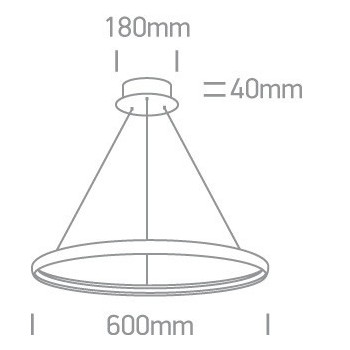Lampa wisząca RING Dolcedo 63048/W - ONE Light