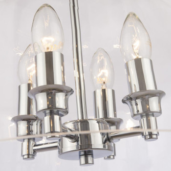 Lampa stylowa wisząca szklana PRAGUE P04458CH – Cosmo Light