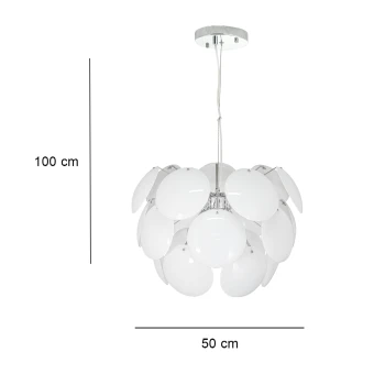 Lampa stylowa sufitowa designerska CLIO 6736/3 8C WHITE GL - Elem