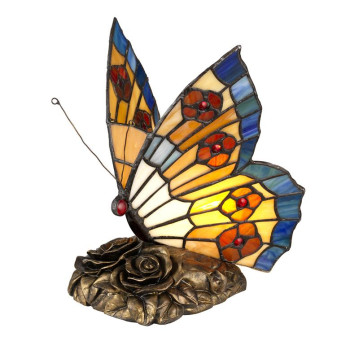 Lampka dekoracyjna w kształcie motyla Tiffany QZ-OBUTTERFLY-TL - Elstead