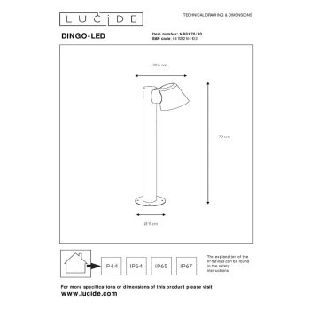 Lampa stojącą zewnętrzna DINGO 14881/70/30 - Lucide
