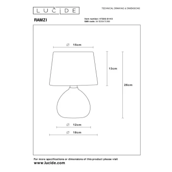 Lampa stołowa RAMZI 47506/81/43 - Lucide