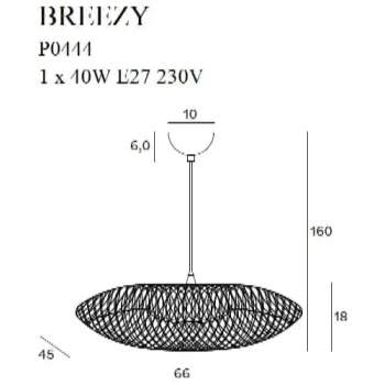 Lampa designerska wisząca BREEZY P0444 - MaxLight