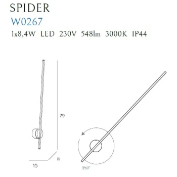 Kinkiet nowoczesny SPIDER W0267 - MaxLight