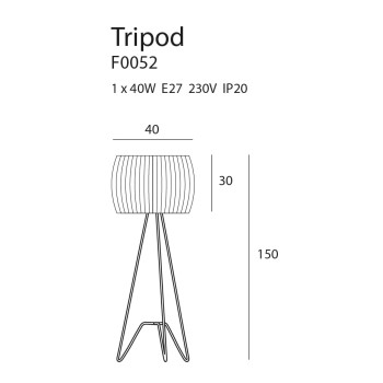 Lampa podłogowa TRIPOD F0052 - MaxLight