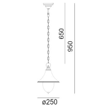 Lampa wisząca ogrodowa FLORENCJA 800A/B - Norlys