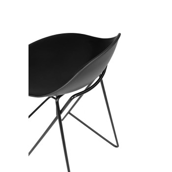Krzesło barowe PERSY czarne 75 PC-149B.75 - King Home